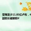 受贿至少11.85亿卢布，#俄罗斯副防长被解职#