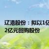 辽港股份：拟以1亿元-1.2亿元回购股份
