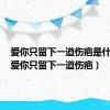 爱你只留下一道伤疤是什么歌（爱你只留下一道伤疤）