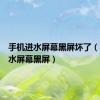 手机进水屏幕黑屏坏了（手机进水屏幕黑屏）