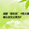 成都“砸车侠” #焦大银等6人被认定见义勇为#
