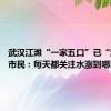 武汉江滩“一家五口”已“潜水” 市民：每天都关注水涨到哪里了