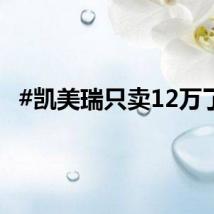 #凯美瑞只卖12万了#