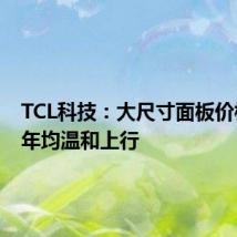 TCL科技:大尺寸面板价格有望年均温和上行