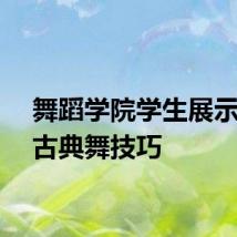 舞蹈学院学生展示中国古典舞技巧