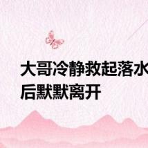 大哥冷静救起落水男孩后默默离开