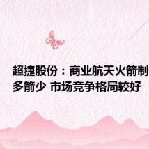 超捷股份:商业航天火箭制造端星多箭少 市场竞争格局较好