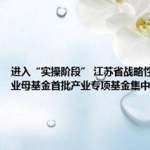 进入“实操阶段” 江苏省战略性新兴产业母基金首批产业专项基金集中签约