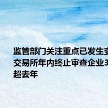监管部门关注重点已发生变化 三大交易所年内终止审查企业309家 已超去年