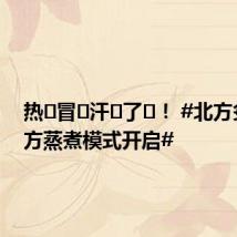 热҈冒҈汗҈了҈! #北方炙烤南方蒸煮模式开启#
