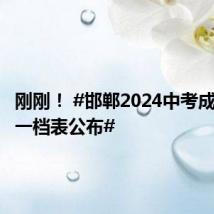 刚刚！ #邯郸2024中考成绩一分一档表公布#
