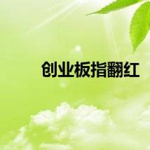 创业板指翻红