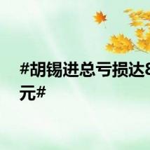 #胡锡进总亏损达8.5万元#