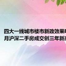 四大一线城市楼市新政效果明显，6月沪深二手房成交创三年新高