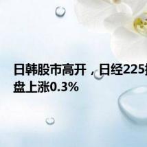 日韩股市高开，日经225指数开盘上涨0.3%