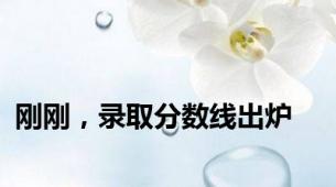 刚刚，录取分数线出炉