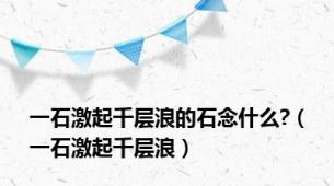 一石激起千层浪的石念什么?（一石激起千层浪）