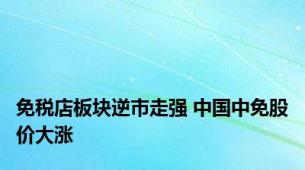 免税店板块逆市走强 中国中免股价大涨