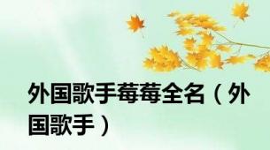 外国歌手莓莓全名（外国歌手）