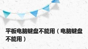 平板电脑键盘不能用（电脑键盘不能用）