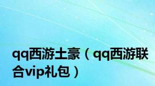 qq西游土豪（qq西游联合vip礼包）