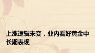 上涨逻辑未变，业内看好黄金中长期表现