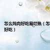 怎么炖肉好吃易烂熟（怎么炖肉好吃）