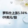 罗科仕上涨5.56%，报2.09美元/股