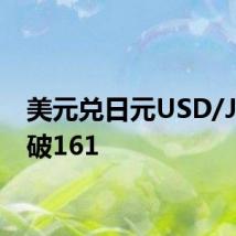 美元兑日元USD/JPY跌破161