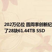202万亿位 圆周率创新纪录!用了28块61.44TB SSD