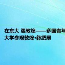 在东大 遇敦煌——多国青年在东南大学参观敦煌·彝绣展