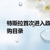 特斯拉首次进入政府采购目录