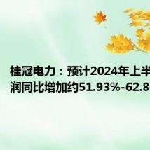 桂冠电力:预计2024年上半年净利润同比增加约51.93%-62.88%