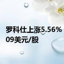 罗科仕上涨5.56%，报2.09美元/股