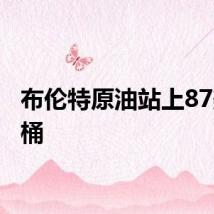 布伦特原油站上87美元/桶