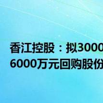 香江控股:拟3000万元-6000万元回购股份