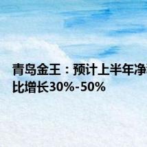 青岛金王:预计上半年净利润同比增长30%-50%