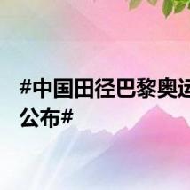 #中国田径巴黎奥运名单公布#