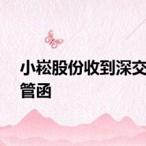 小崧股份收到深交所监管函