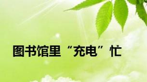 图书馆里“充电”忙