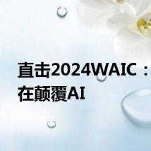 直击2024WAIC：AI正在颠覆AI
