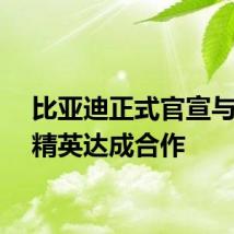 比亚迪正式官宣与和平精英达成合作