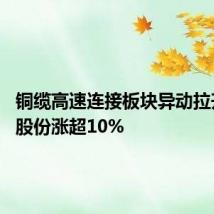 铜缆高速连接板块异动拉升 神宇股份涨超10%
