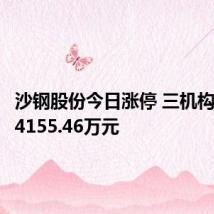 沙钢股份今日涨停 三机构净买入4155.46万元