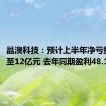 晶澳科技:预计上半年净亏损8亿元至12亿元 去年同期盈利48.13亿元