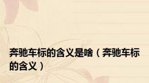 奔驰车标的含义是啥（奔驰车标的含义）
