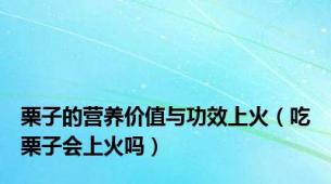 栗子的营养价值与功效上火（吃栗子会上火吗）