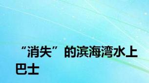 “消失”的滨海湾水上巴士