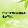 放不下也忘不掉的网名（放不下也忘不掉）