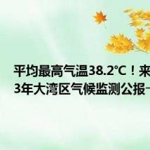 平均最高气温38.2℃!来看2023年大湾区气候监测公报→